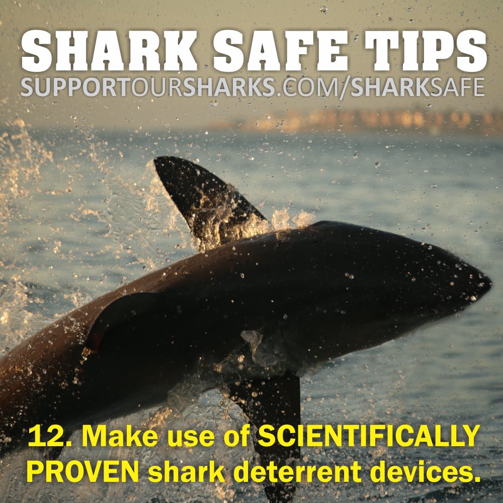 12. Use scientifically proven shark deterrents.